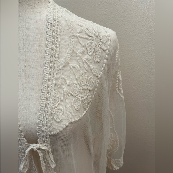 Lace Kimono Beach Cover Up, NWT - Picture 3 of 8